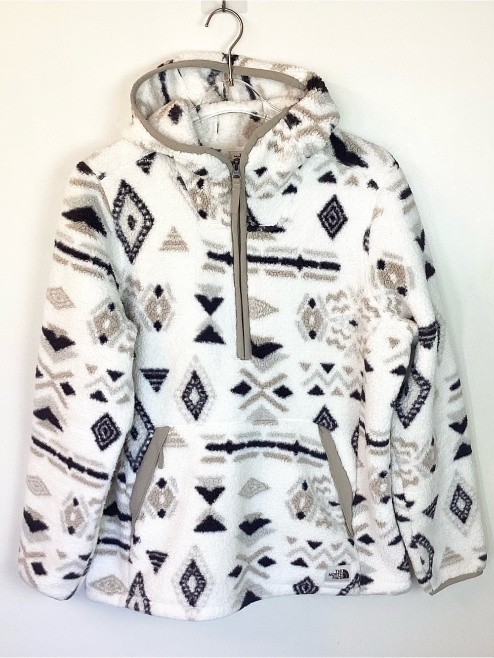 The North Face Campshire 2.0 Fleece Pullover Hoodie Geometric Print - White - L